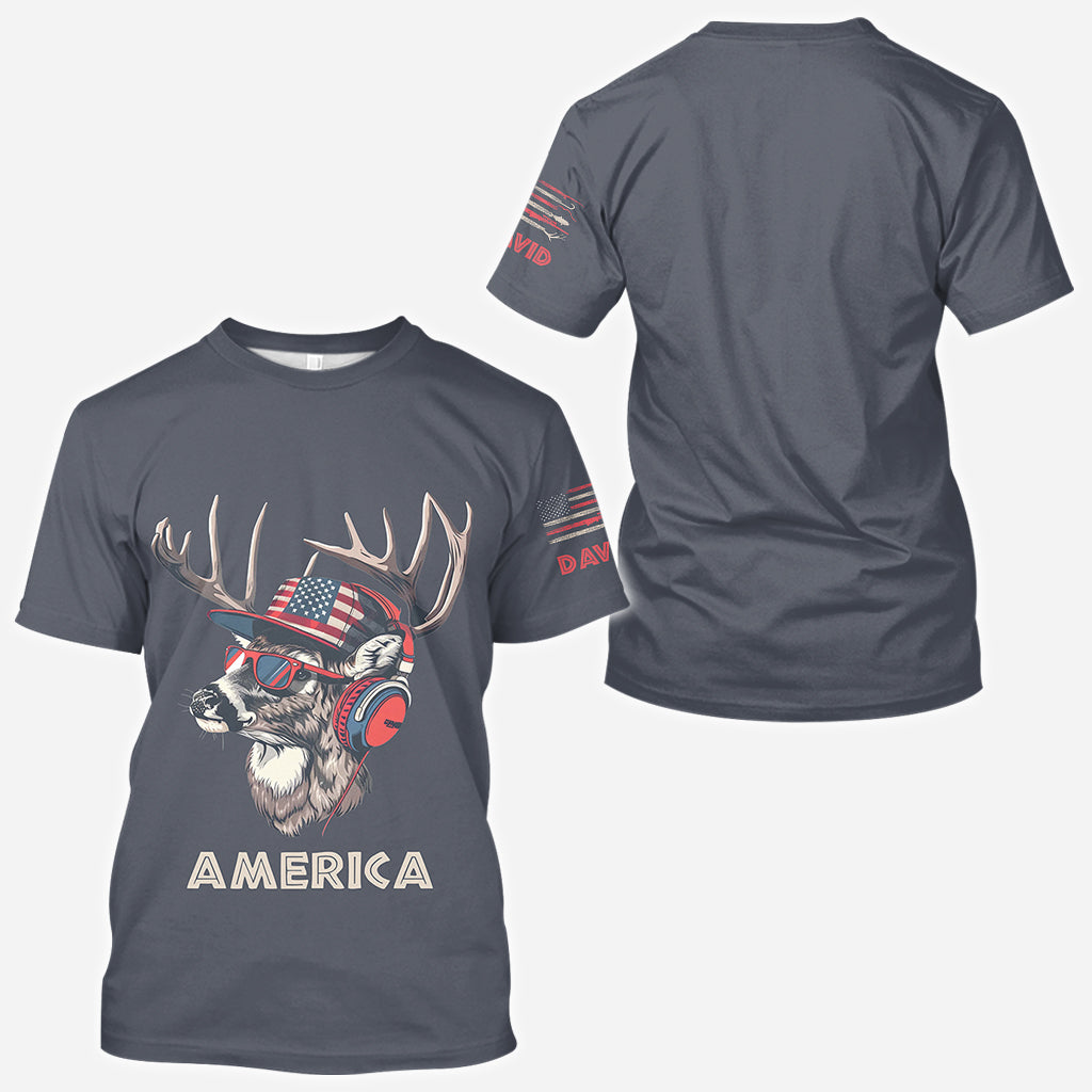 T-shirt de chasse personnalisé American Buck