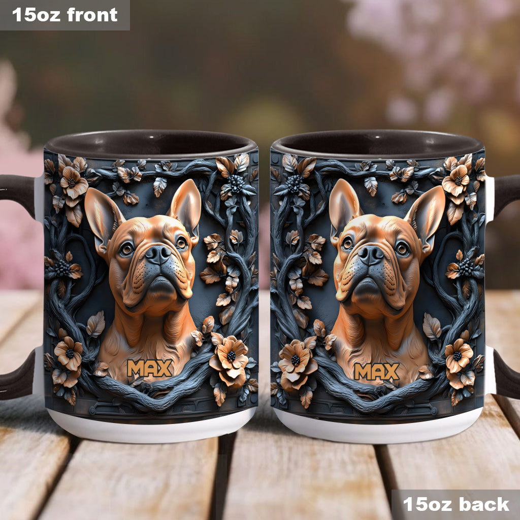 Mug personnalisé avec motif chien « Lovely Frenchie »