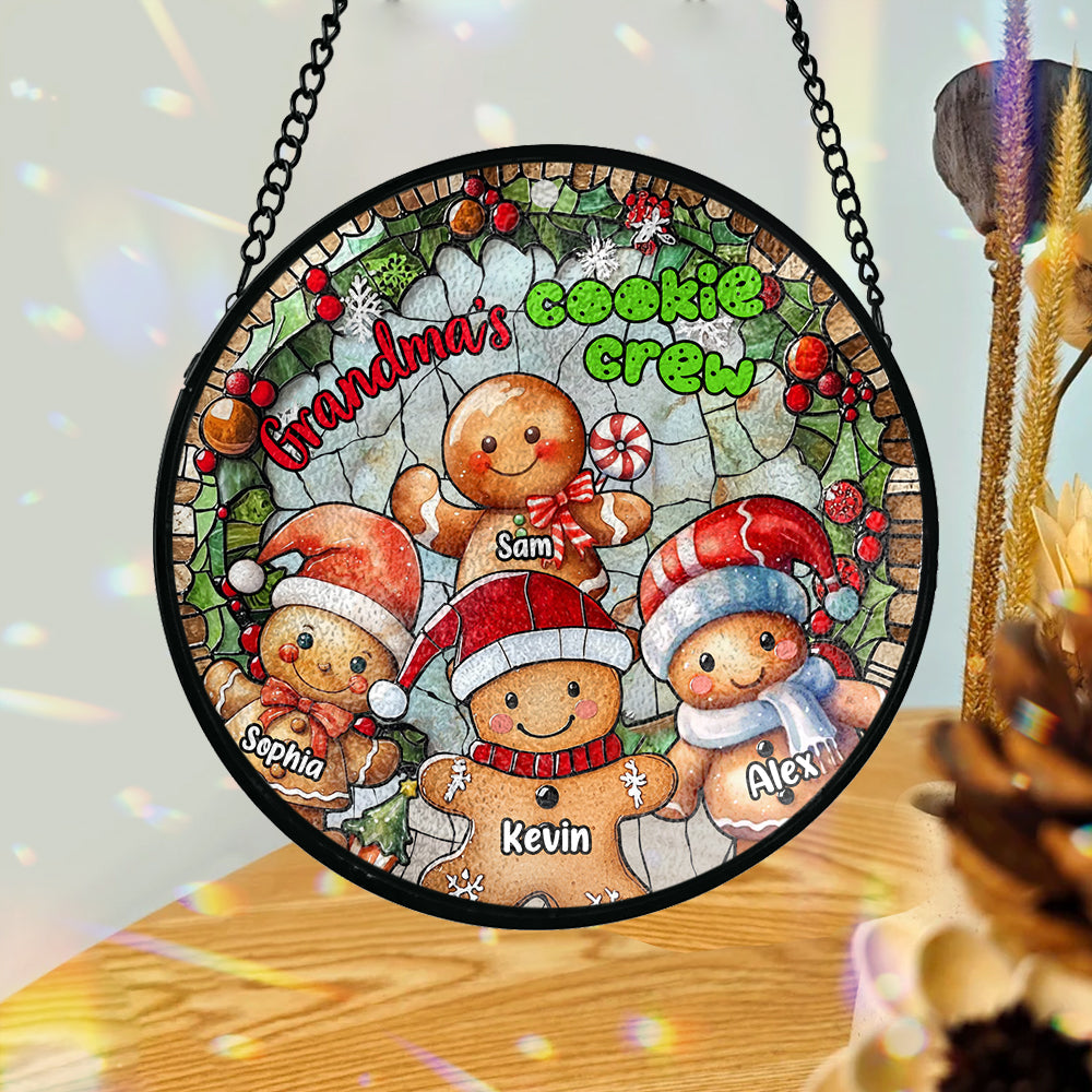 Cookie Crew - Personalized Grandma Stained Glass Suncatcher