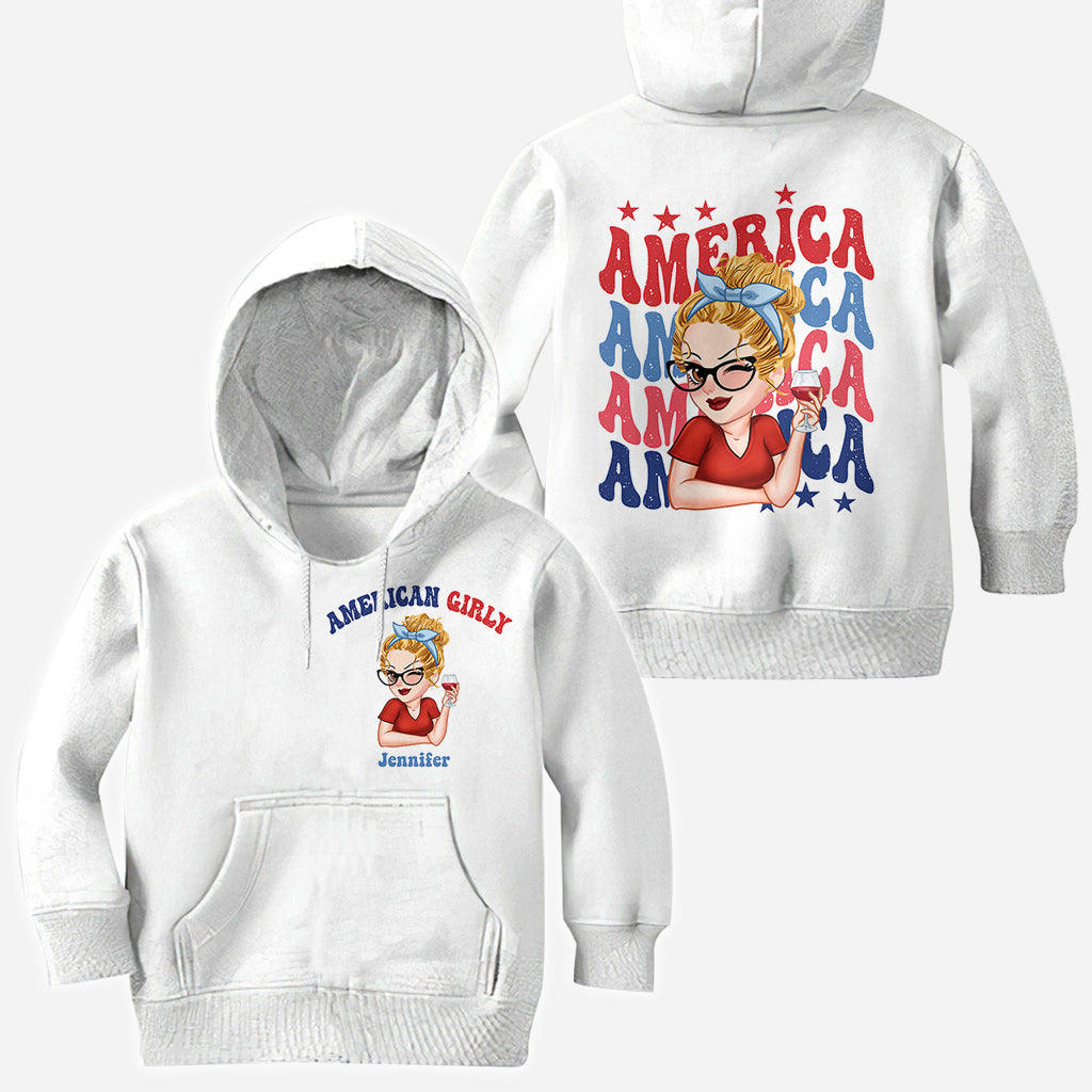 American Girly - Personalized Independence Day/ 4th of July All Over Shirt