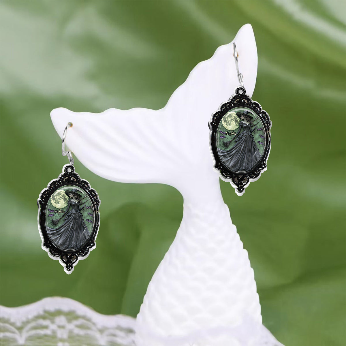 Mysterious Witch - Personalized Witch Transparent Earrings