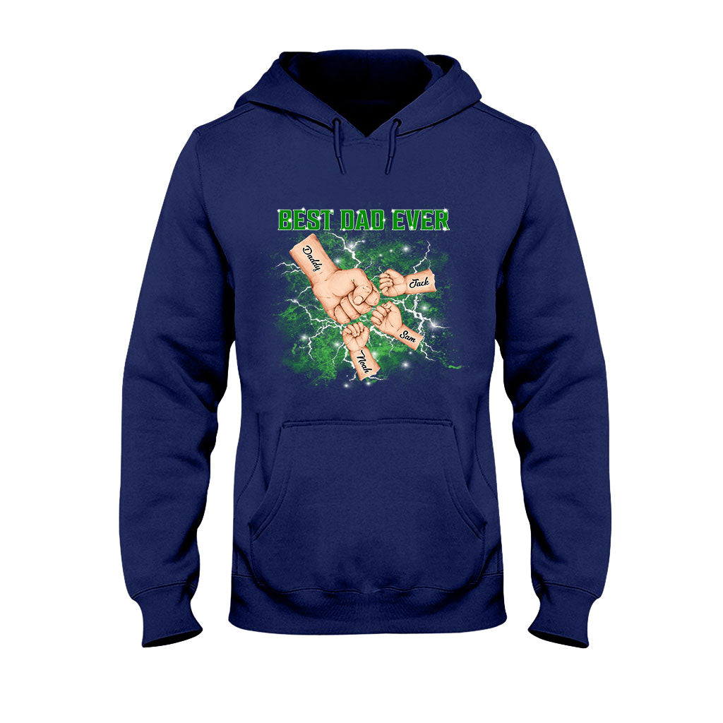 Bootleg Father & Kids Fist Bump - Personalized Father T-shirt And Hoodie