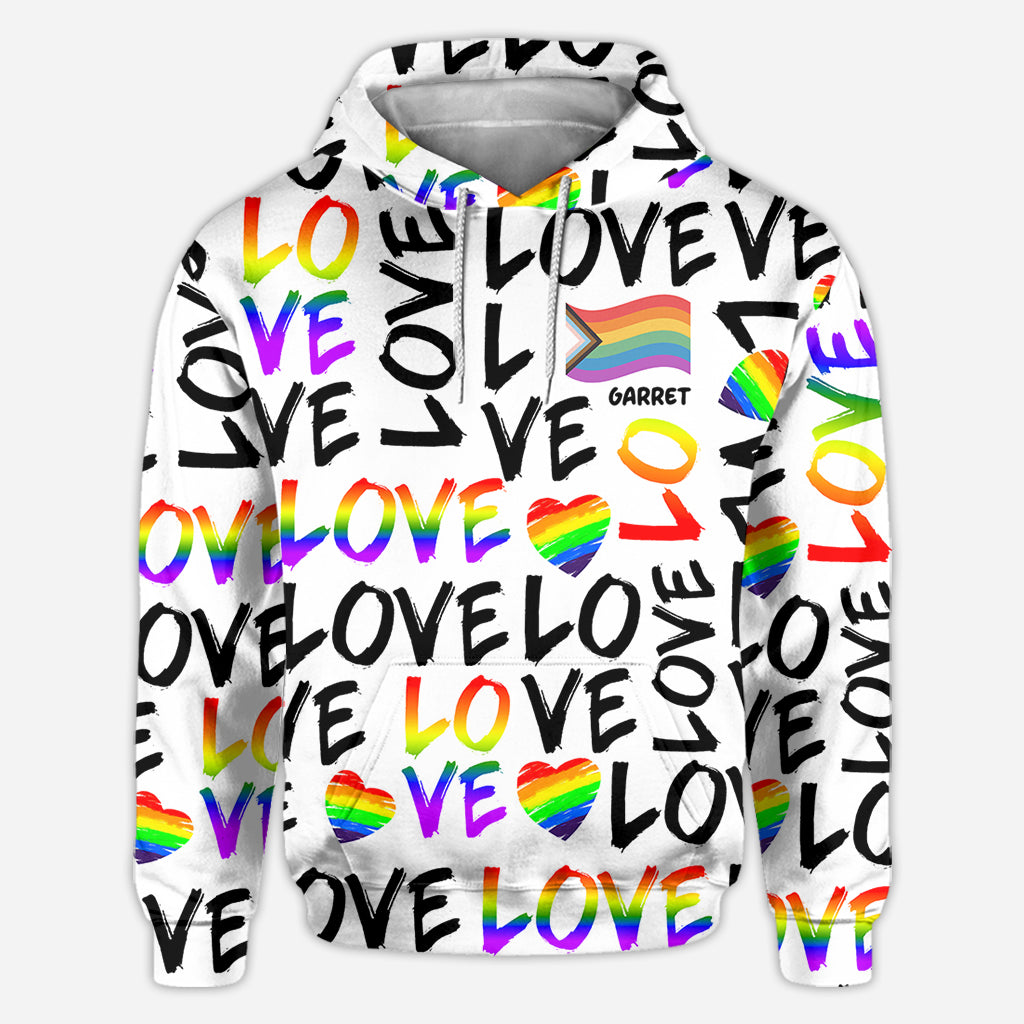 Love is Love - Personalized LGBT Support All Over Shirt