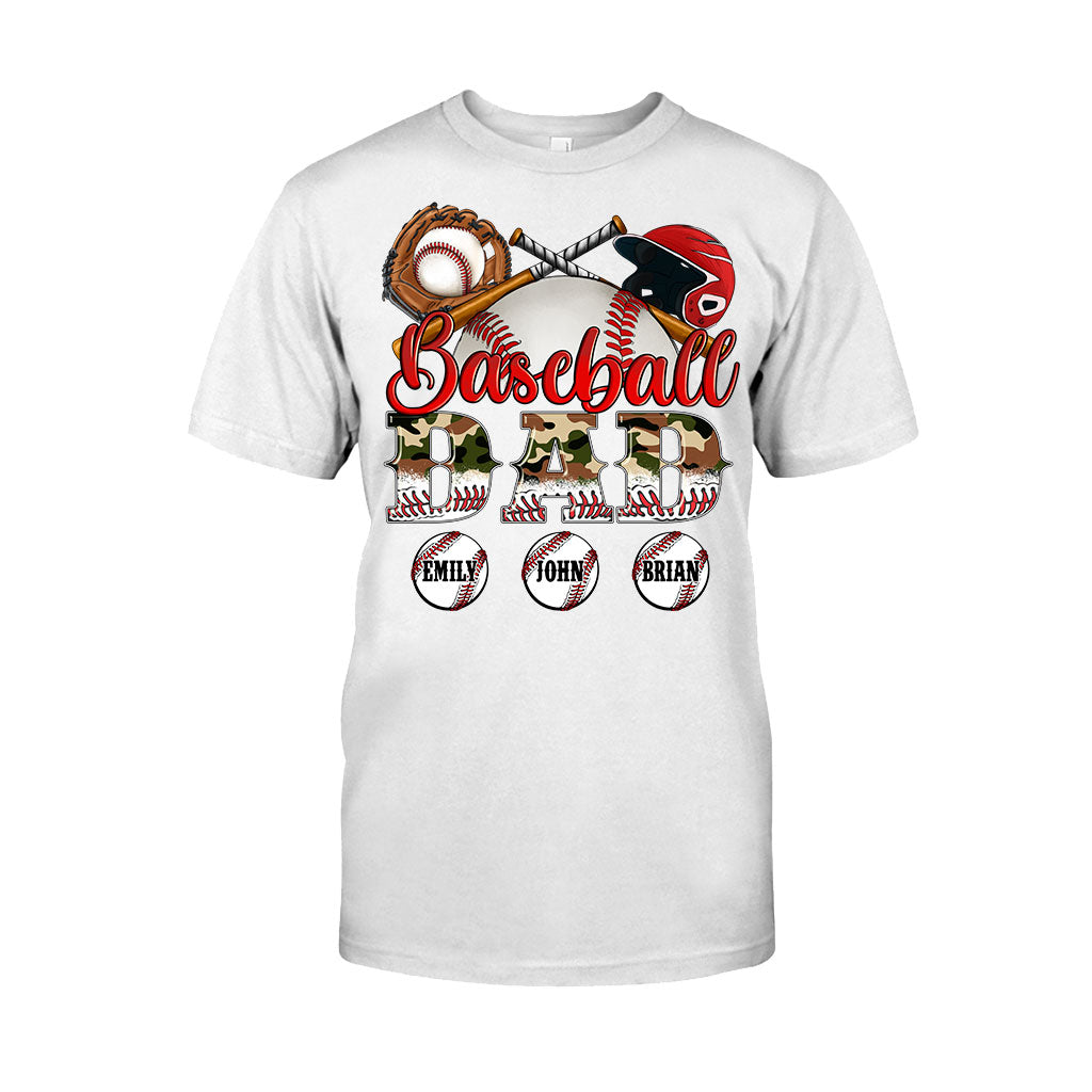 Best Baseball Dad Ever Camouflage - Personalized Father T-shirt And Hoodie