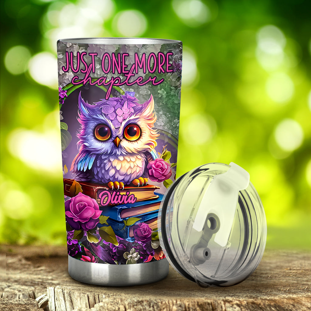 Just One More Chapter - Personalized Book Tumbler
