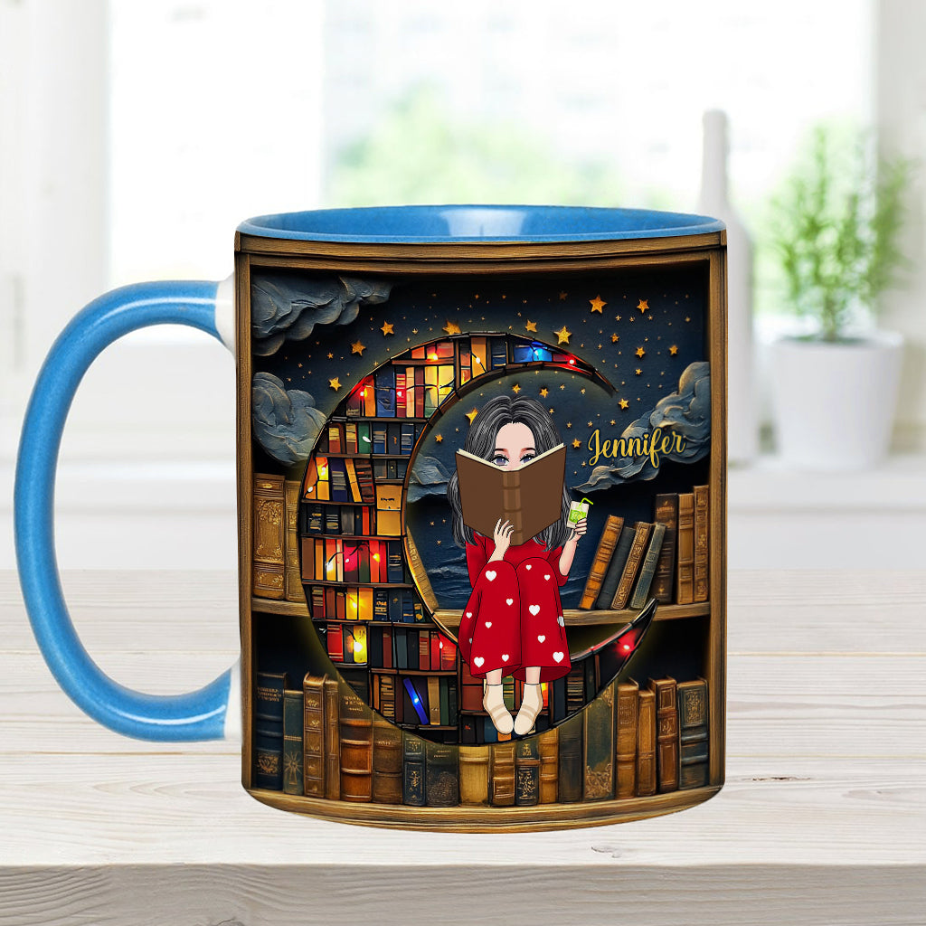 Just A Girl Who Loves Books - Personalized Book Accent Mug