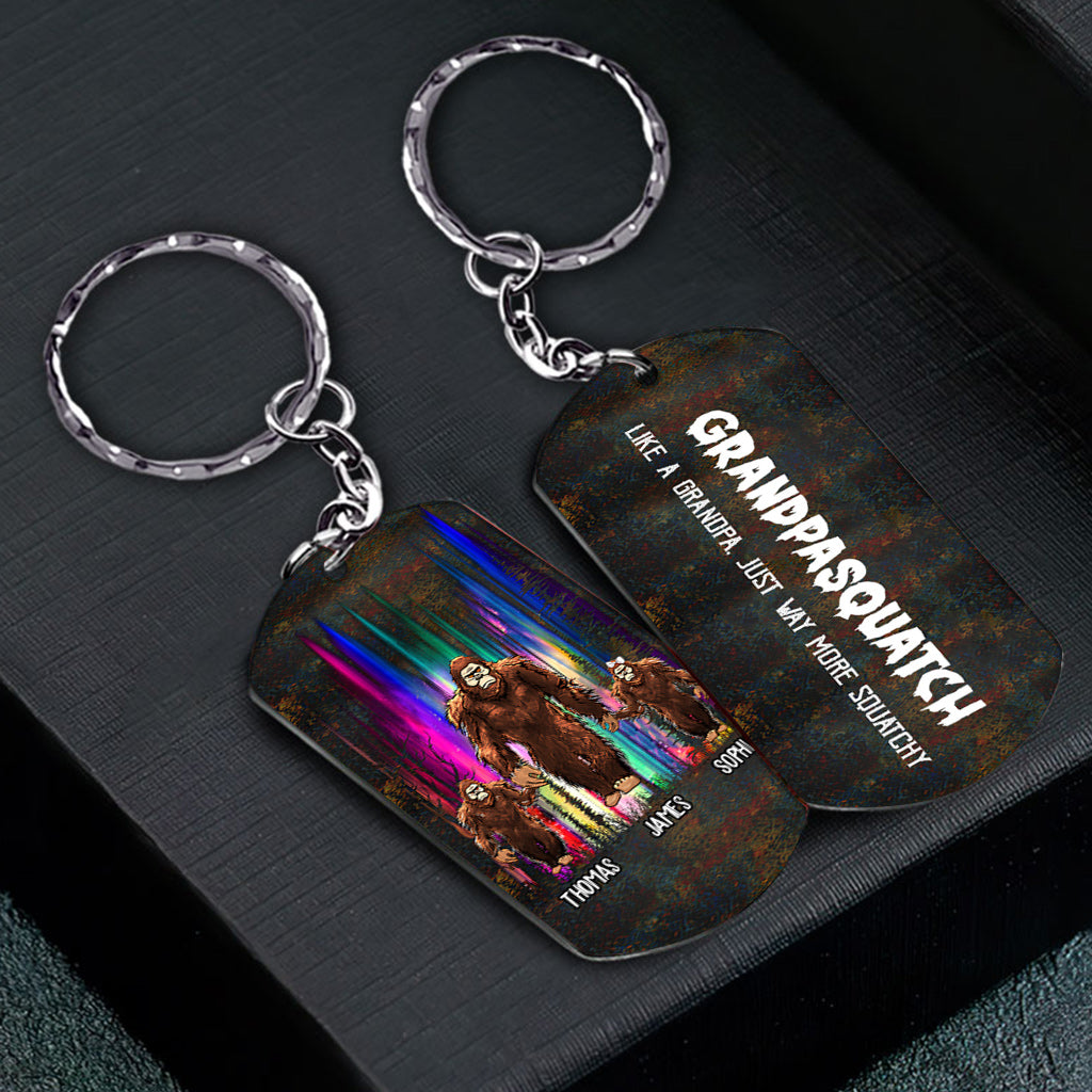 Grandpasquatch - Personalized Grandpa Stainless Steel Keychain