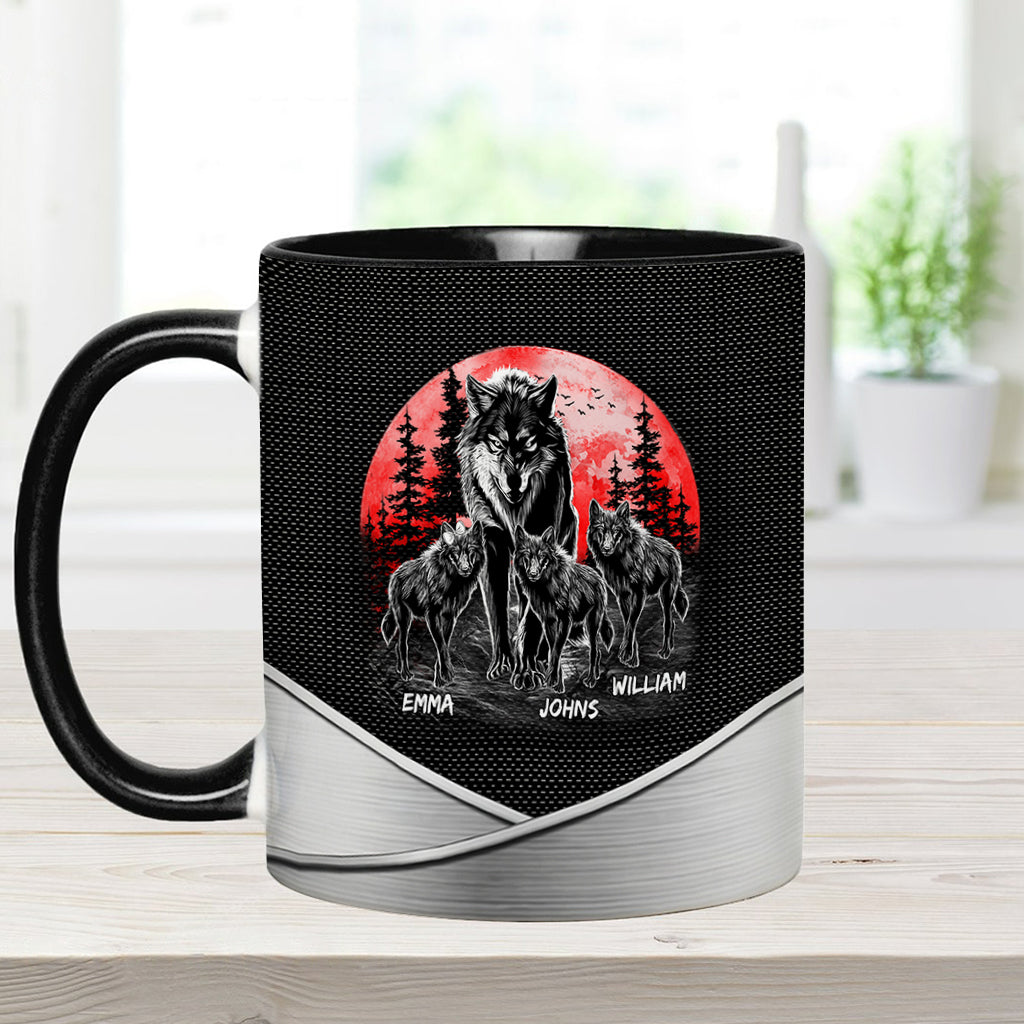 Papa Wolf - Personalized Grandpa Accent Mug