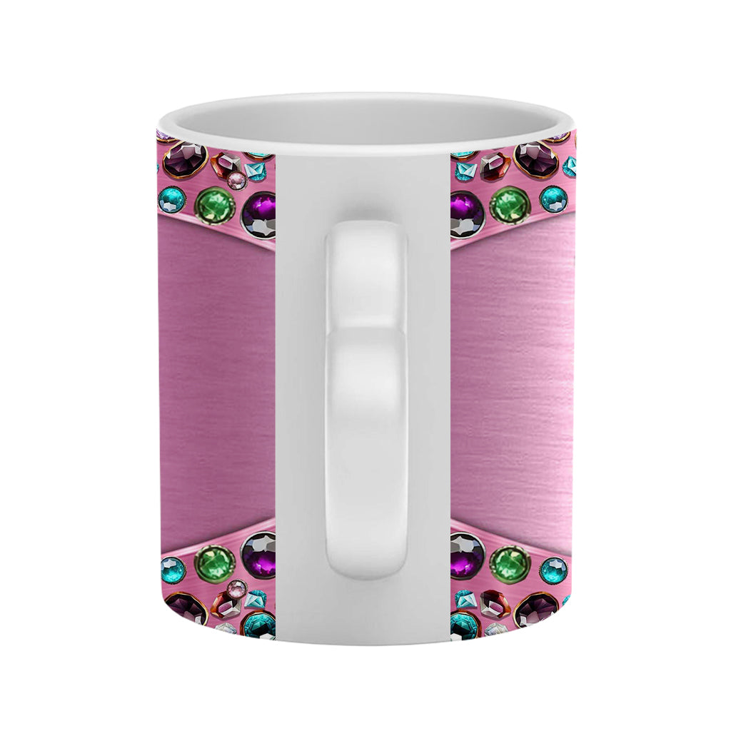Beautiful Pink - Personalized Butterfly Heart Handle Mug