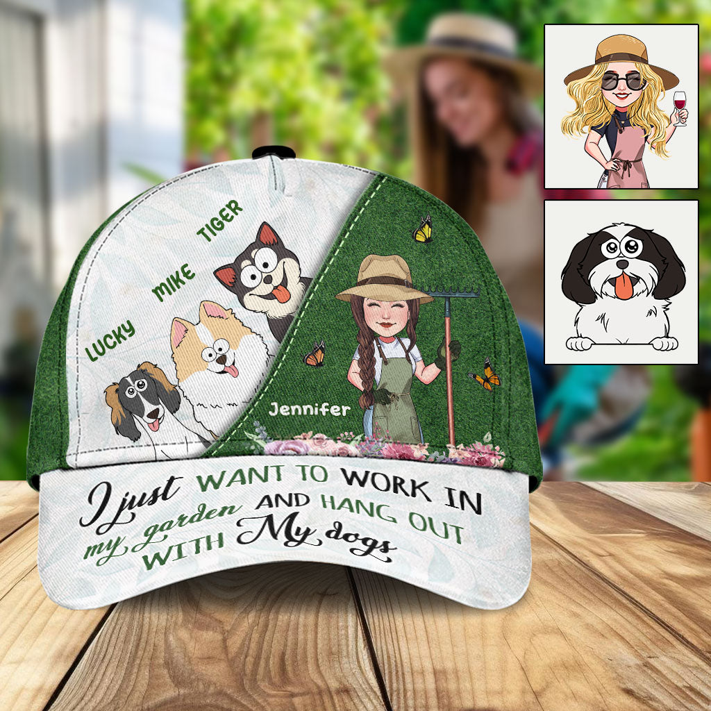 I Just Want To Work In My Garden And Hang Out With My Pets - Personalized Gardening Classic Cap