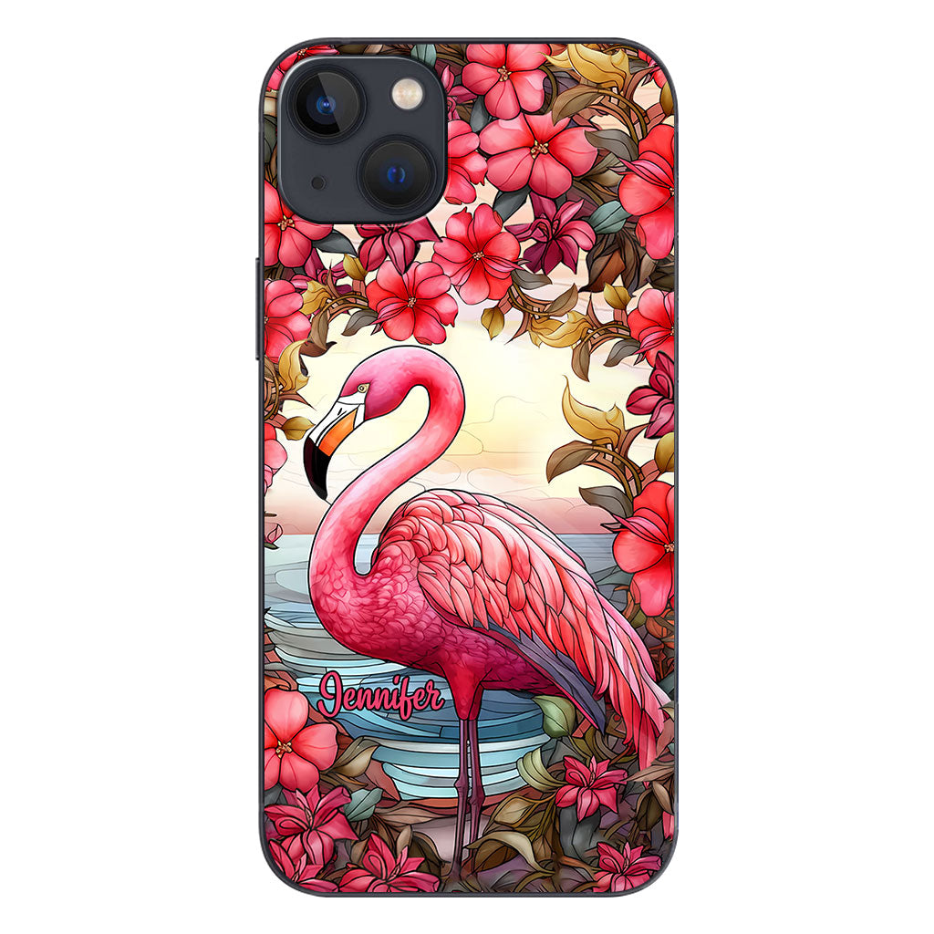 Love Flamingos - Personalized Flamingo Phone Case