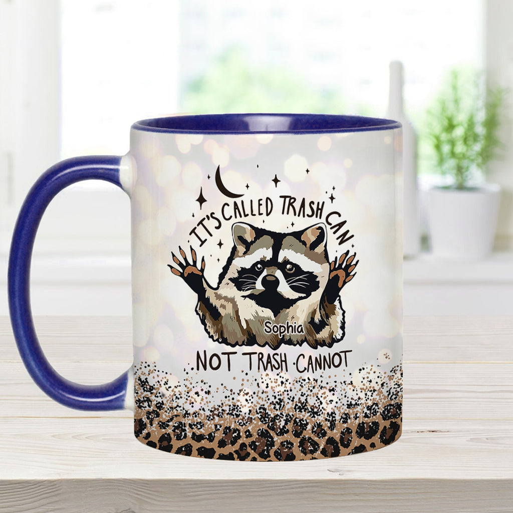 Mülleimer nicht - Personalisierte Tasse mit Waschbär-Motiv