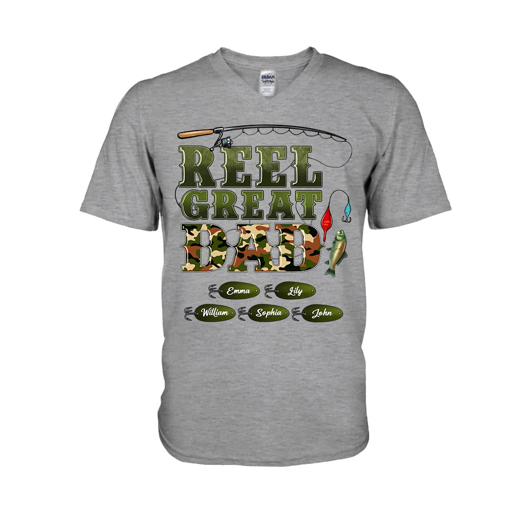 Western Reel Great Dad Camouflage - Personalized Father T-shirt And Hoodie