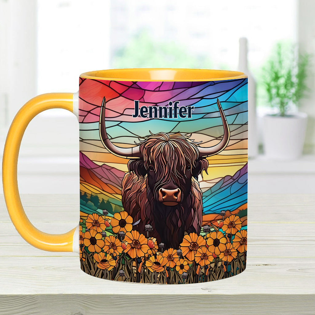Liebe Hochlandrinder - Personalisierte Tasse