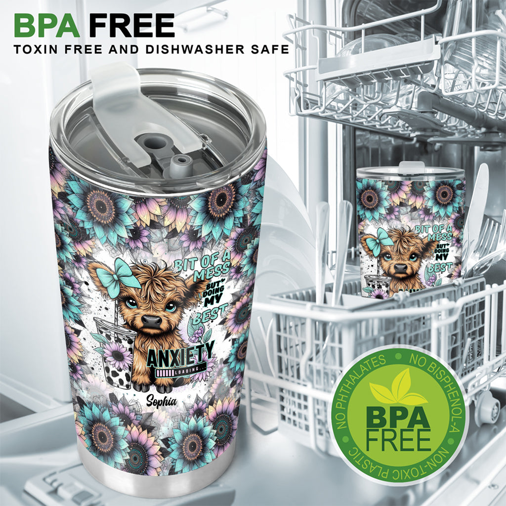 Bit Of A Mess But Doing My Best - Personalized Tumbler