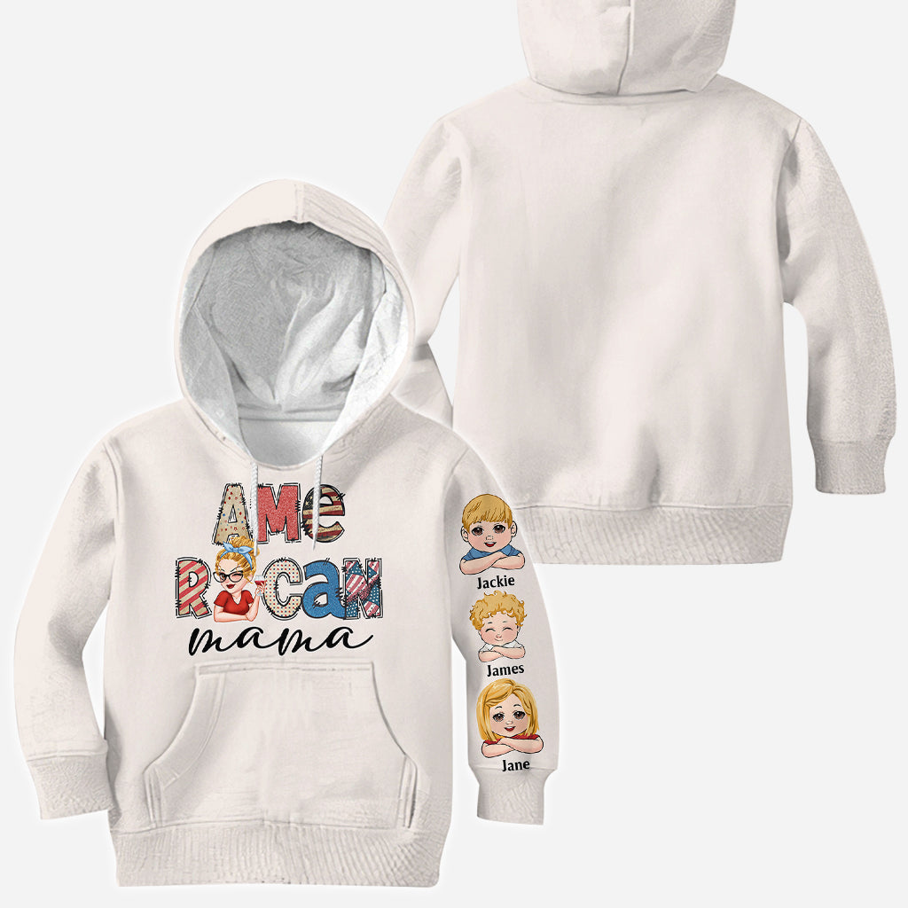 American Mama Any Title Vintage Retro Style - Personalized Mother All Over Shirt