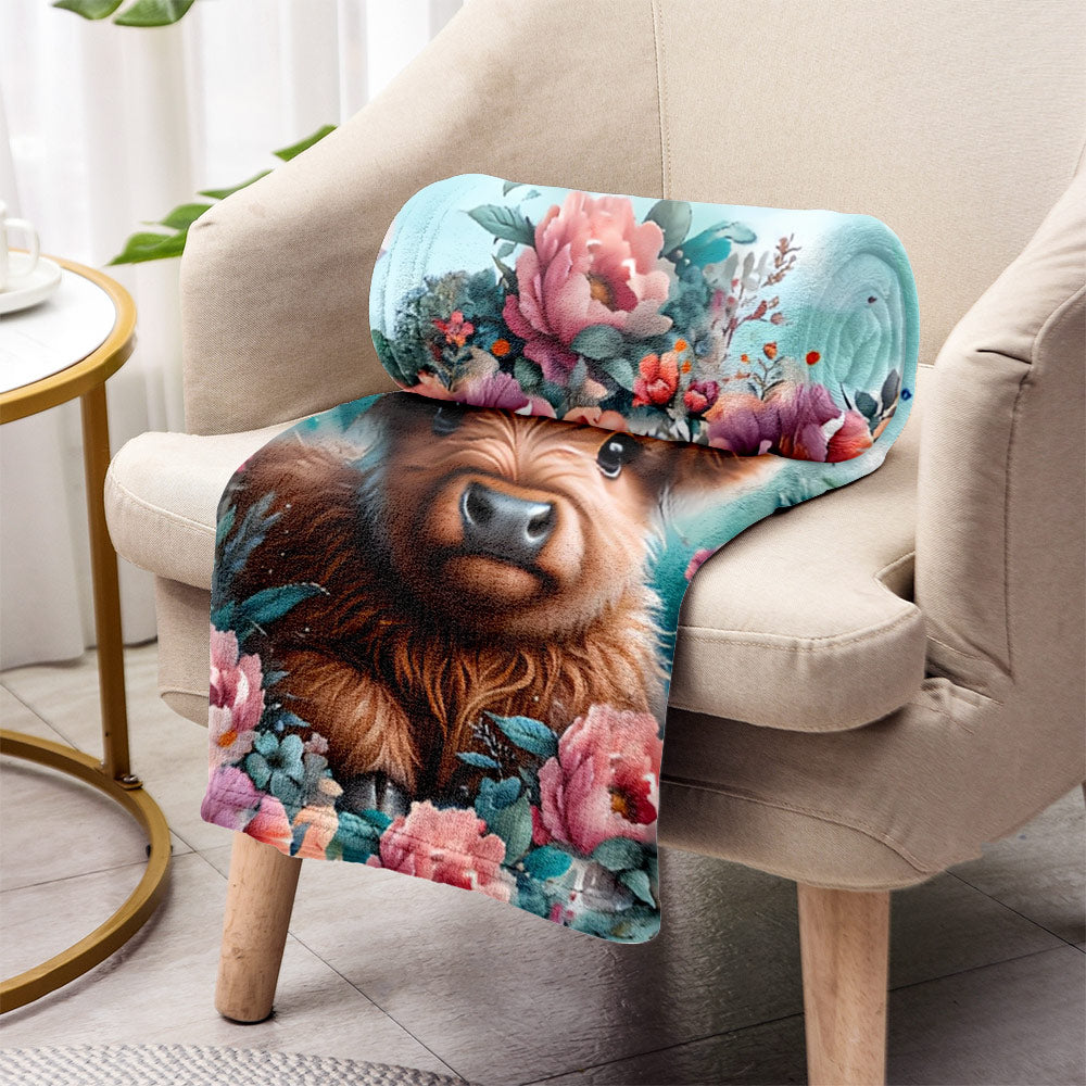 Mignon bébé vache - Couverture personnalisée