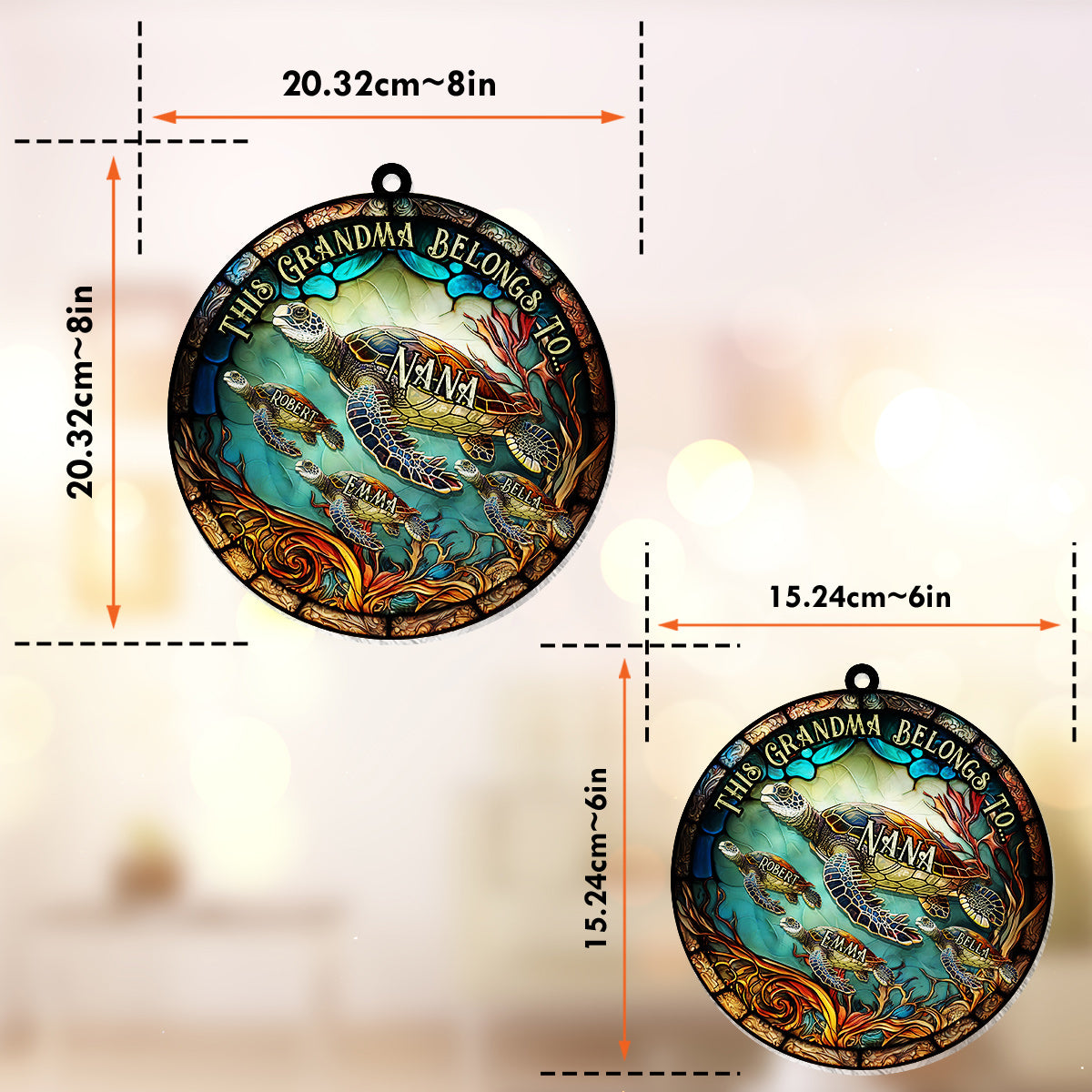 This Grandma Belongs To - Personalized Grandma Window Hanging Suncatcher Ornament