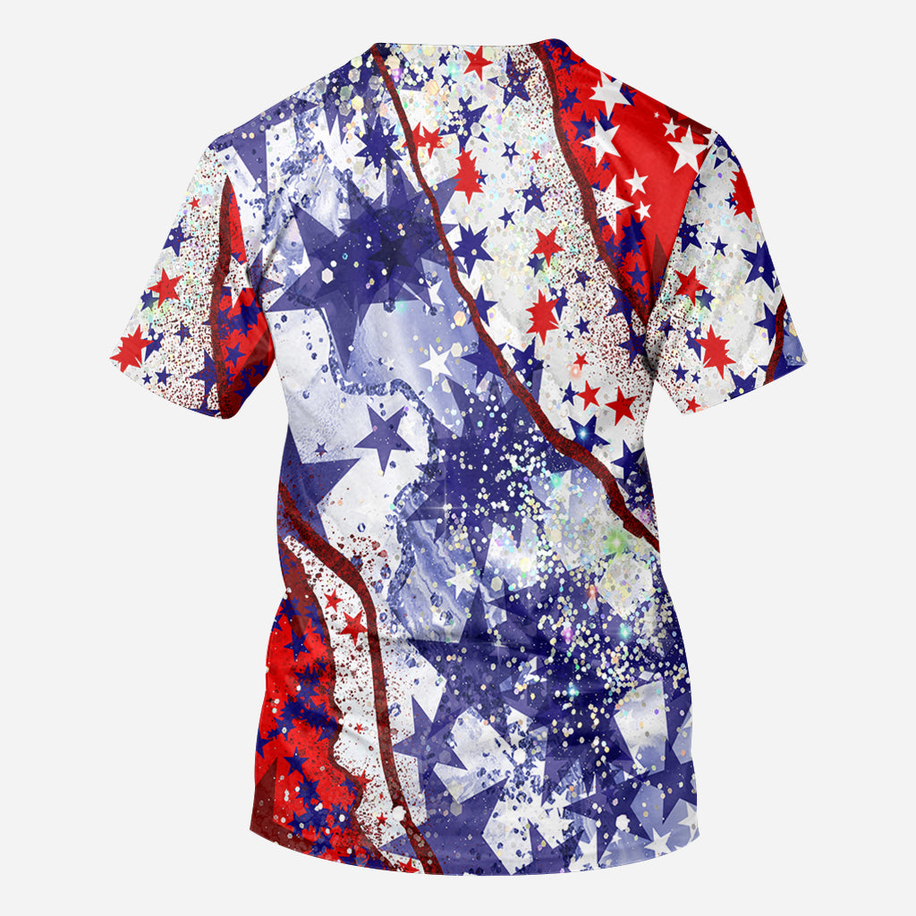 T-shirt personnalisé intégral « Vache des Highlands » pour le 4 juillet