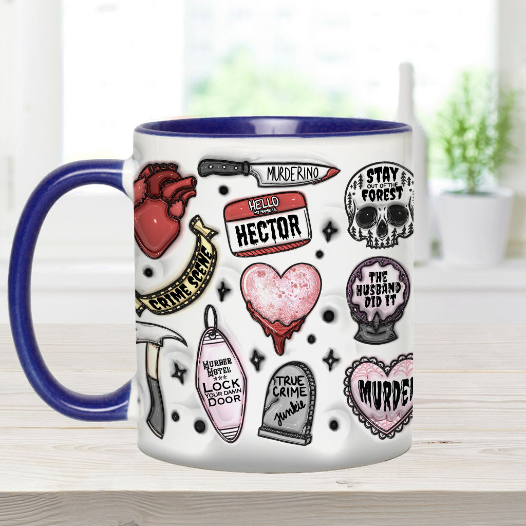 True Crime Junkie - Personalized Accent Mug