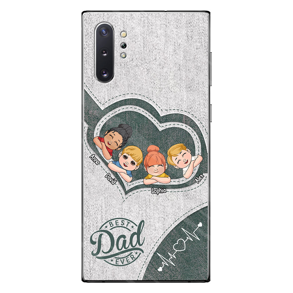 Dad's Heart Best Dad Ever - Personalized Father Phone Case