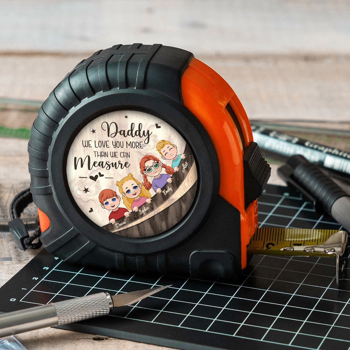 We Love You More Than We Can Measure - Personalized Father Measure Tape