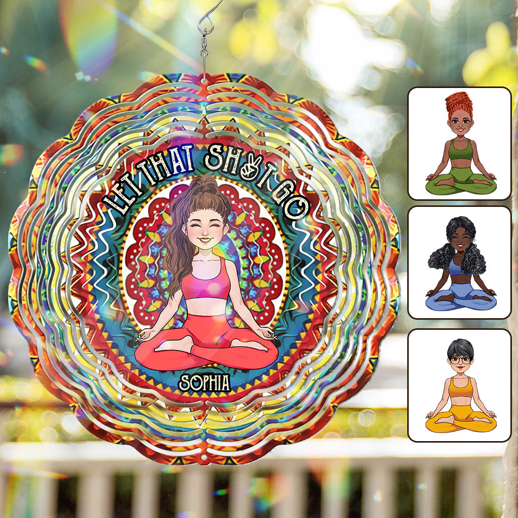 Let That Sh*t Go - Personalized Yoga Wind Spinner
