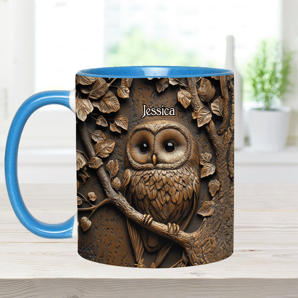 Stunning Owl - Personalized Owl Accent Mug