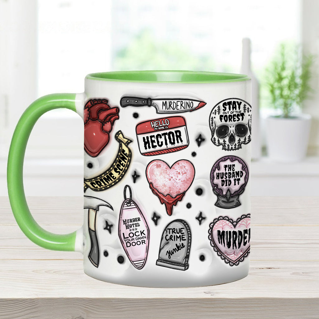 True Crime Junkie - Personalized Accent Mug