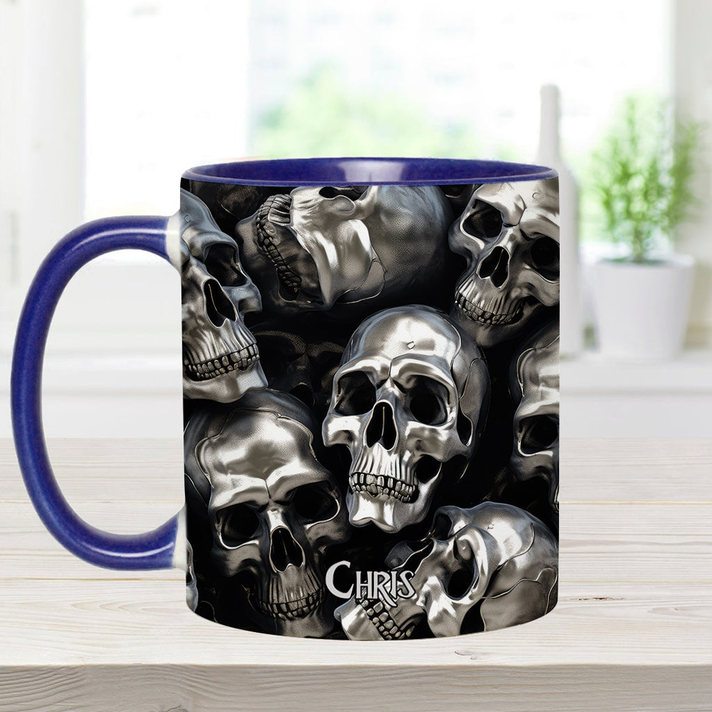 3D Metallic Skulls - Personalized Skull Accent Mug