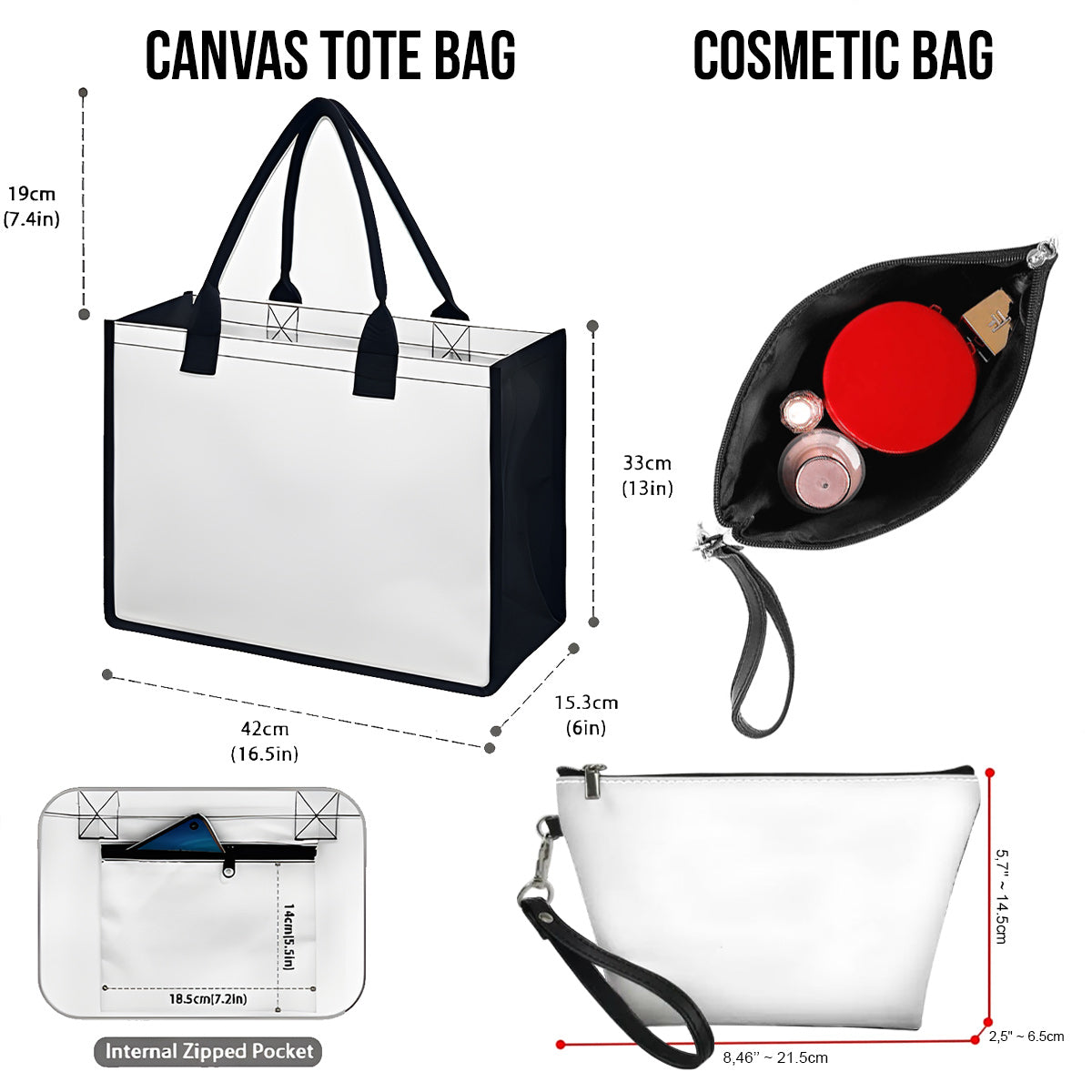 Mother Shite Maybe 420 - Personalized Weed Canvas Tote Bag & Cosmetic Bag