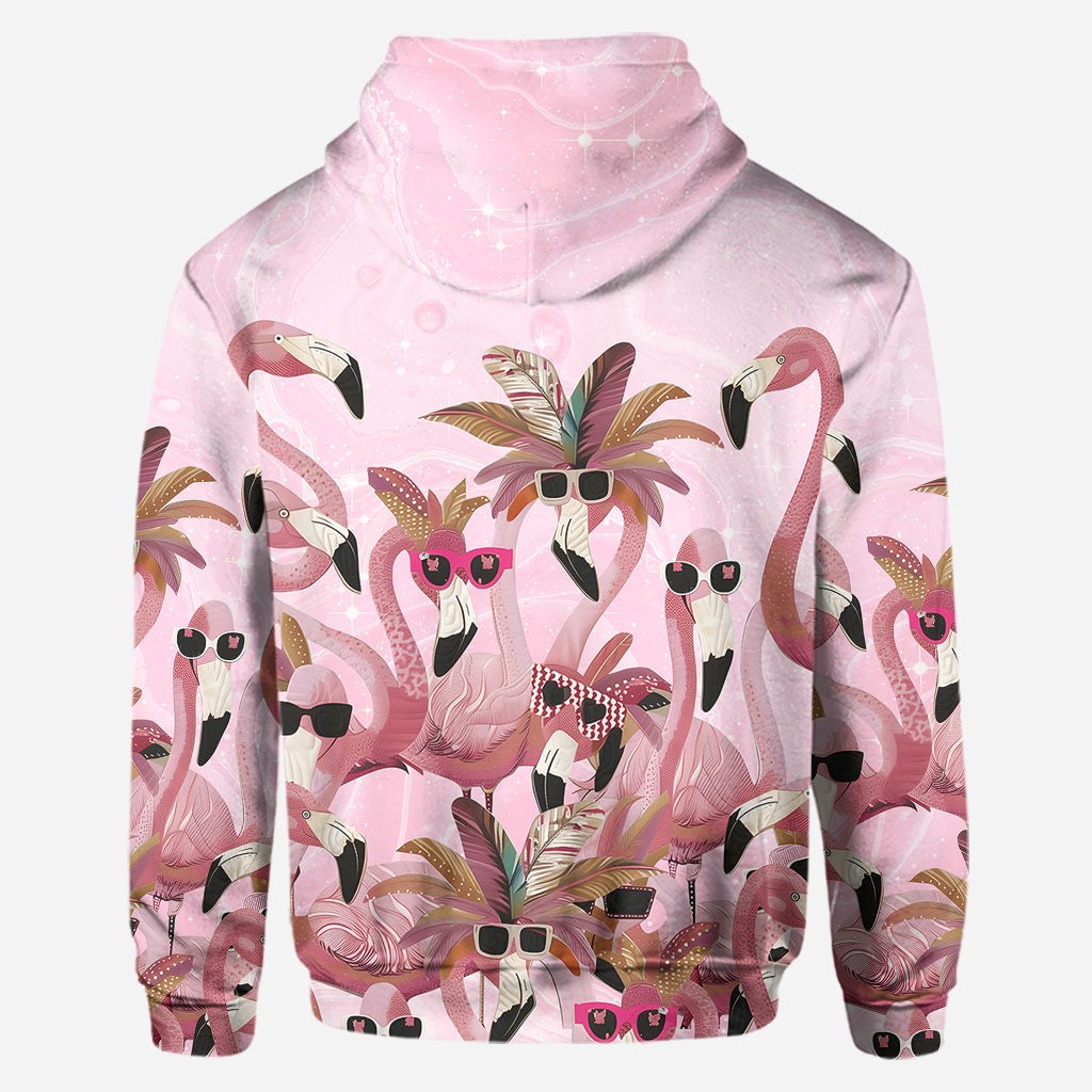 Pink Flamingo - Personalized Flamingo Hoodie and Leggings