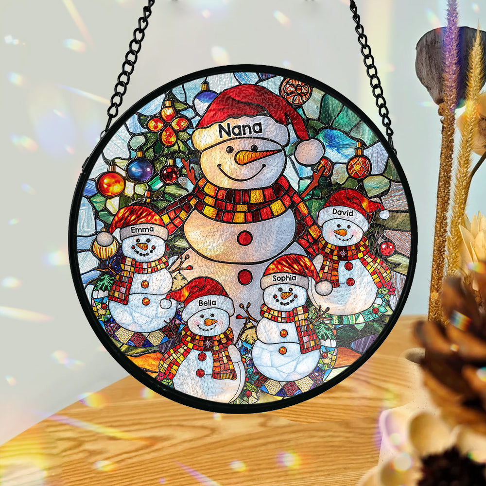 Blessed To Be Called Nana Grandma Gigi - Personalized Grandma Stained Glass Suncatcher