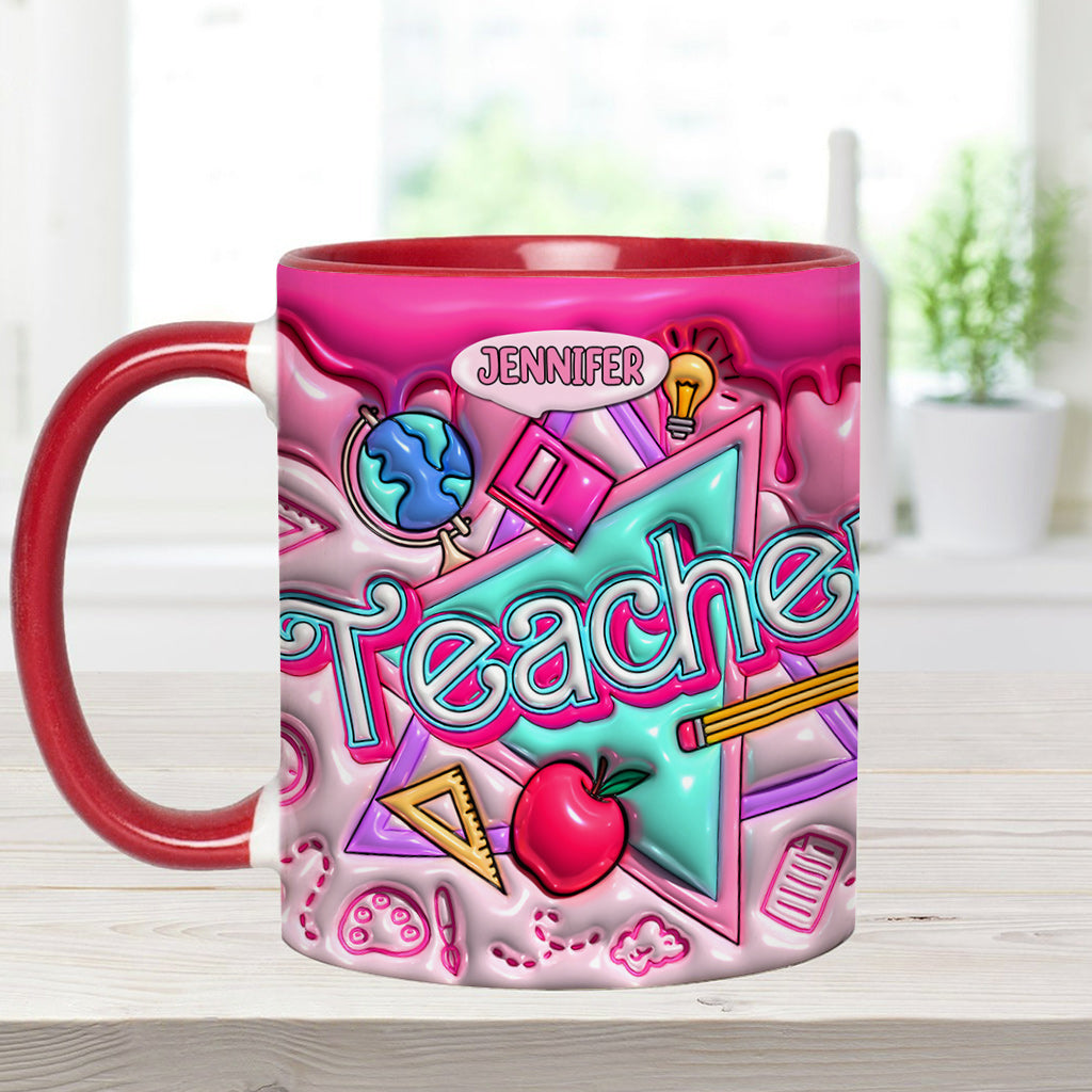 Mug rose gonflable personnalisé pour enseignant