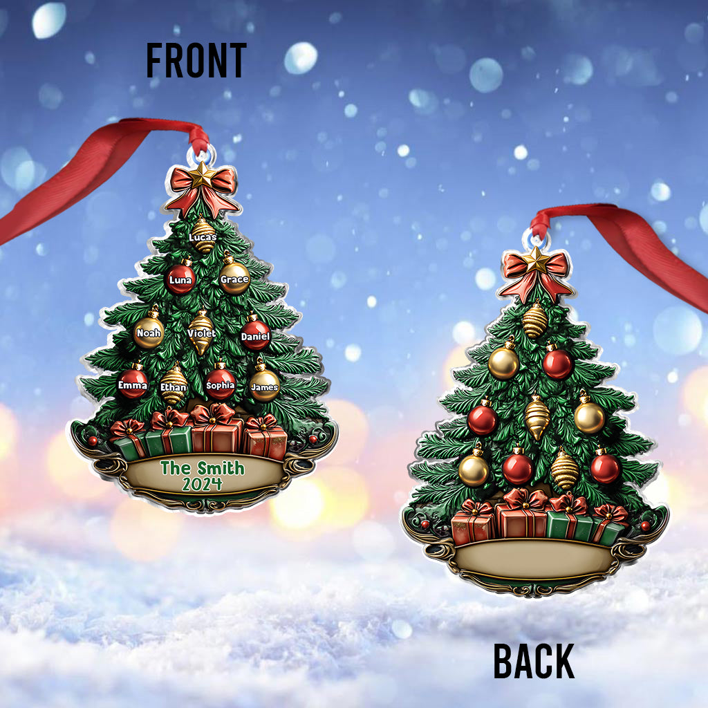 Frohe Weihnachten – Personalisierter, individuell geformter Familienschmuck