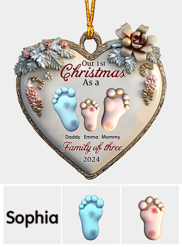Our 1st Christmas Together - Personalized Family Ornament