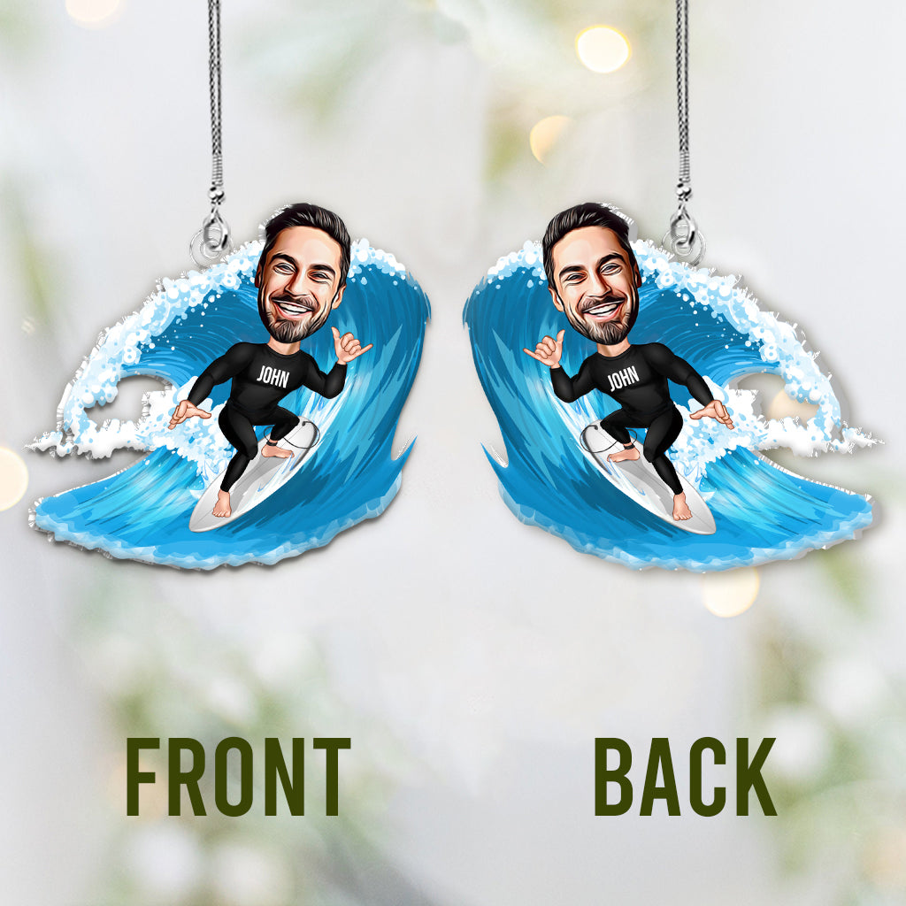 Tout peut vous tuer, alors choisissez quelque chose d'amusant ! - Ornement de voiture personnalisé en forme de surf