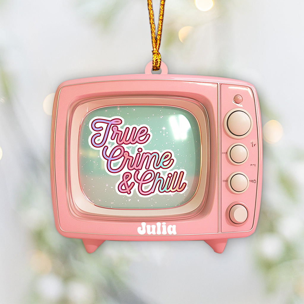 True Crime & Chill, Pink TV – Personalisierter Weihnachtsschmuck