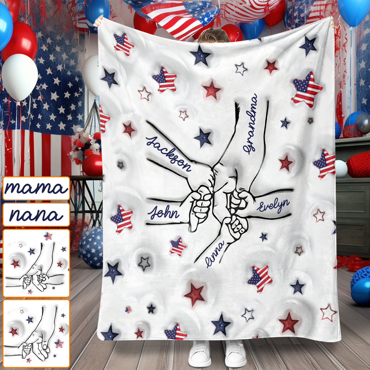 Proud Grandma Mom Aunt - Personalized Grandma Blanket