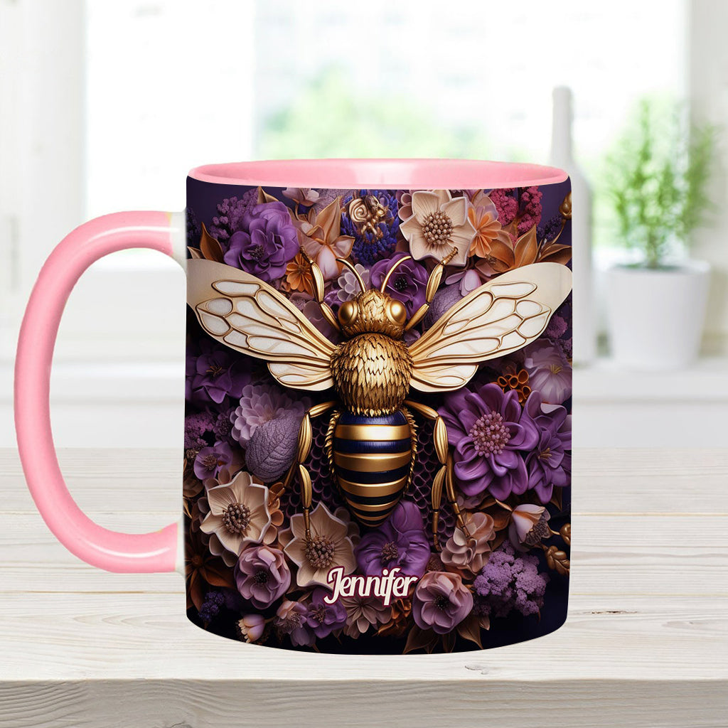 Mug personnalisé Bee Happy Golden Bee - Motif abeille