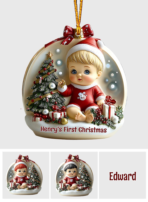 Erstes Weihnachtsfest für Babys – Personalisierter Neugeborenen-Weihnachtsschmuck
