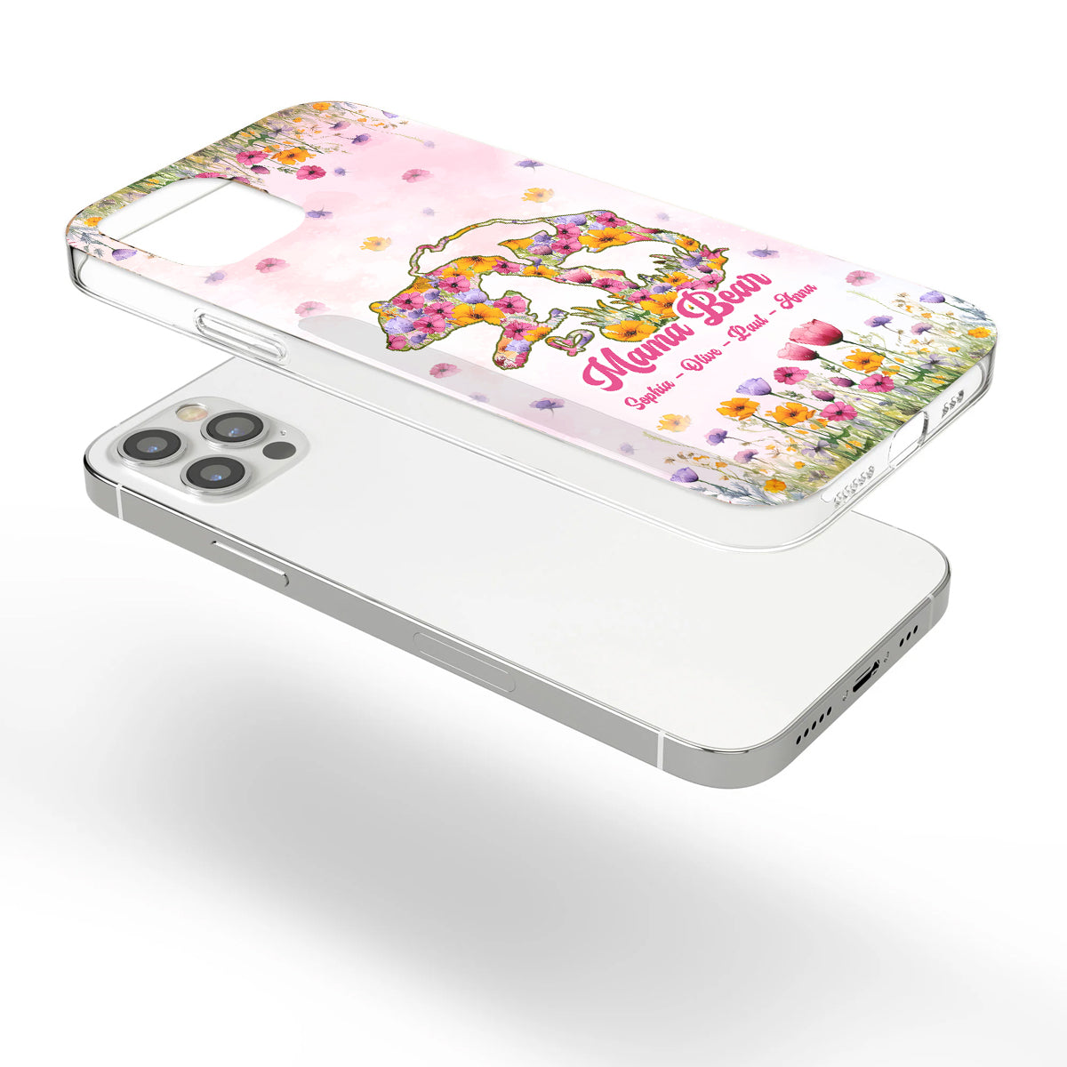 Mama Bear - Personalized Mother Clear Phone Case