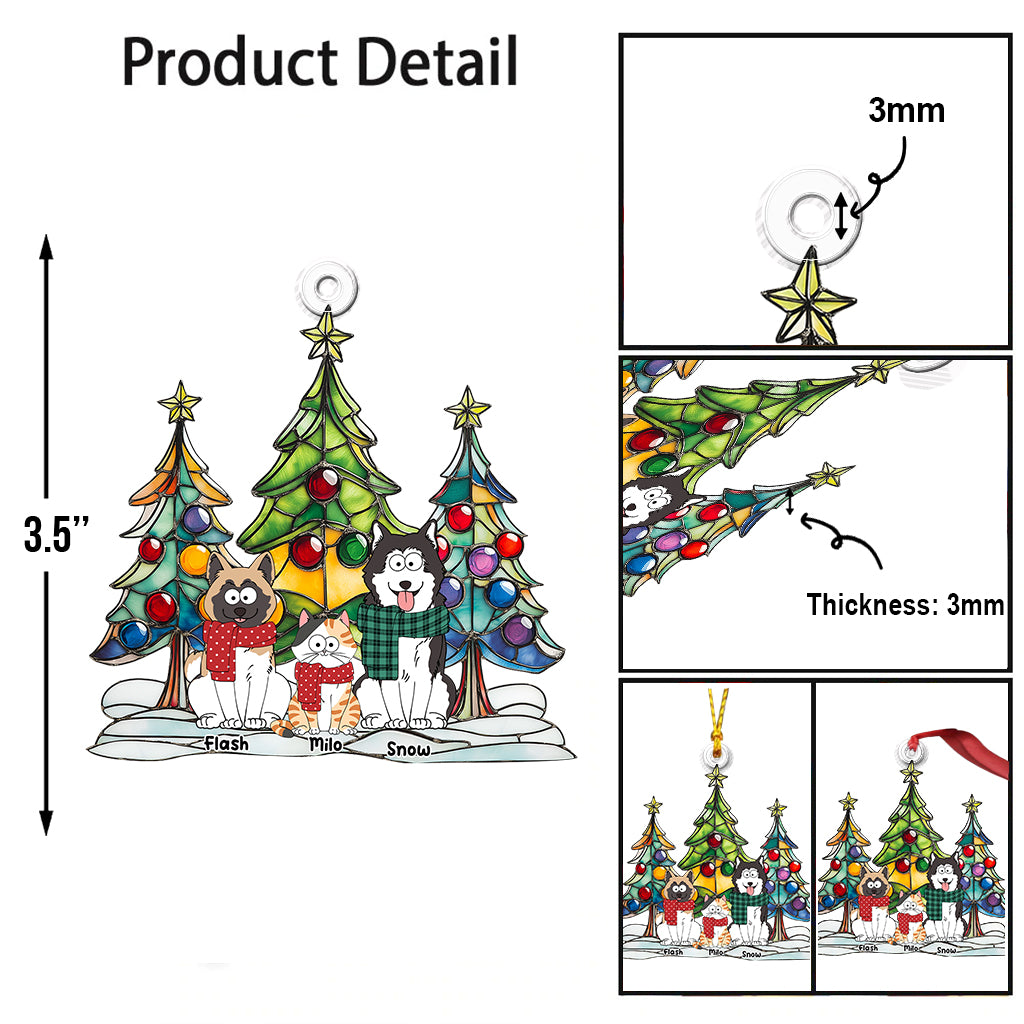 Merry Christmas Pets - Personalized Dog Custom Shaped Ornament