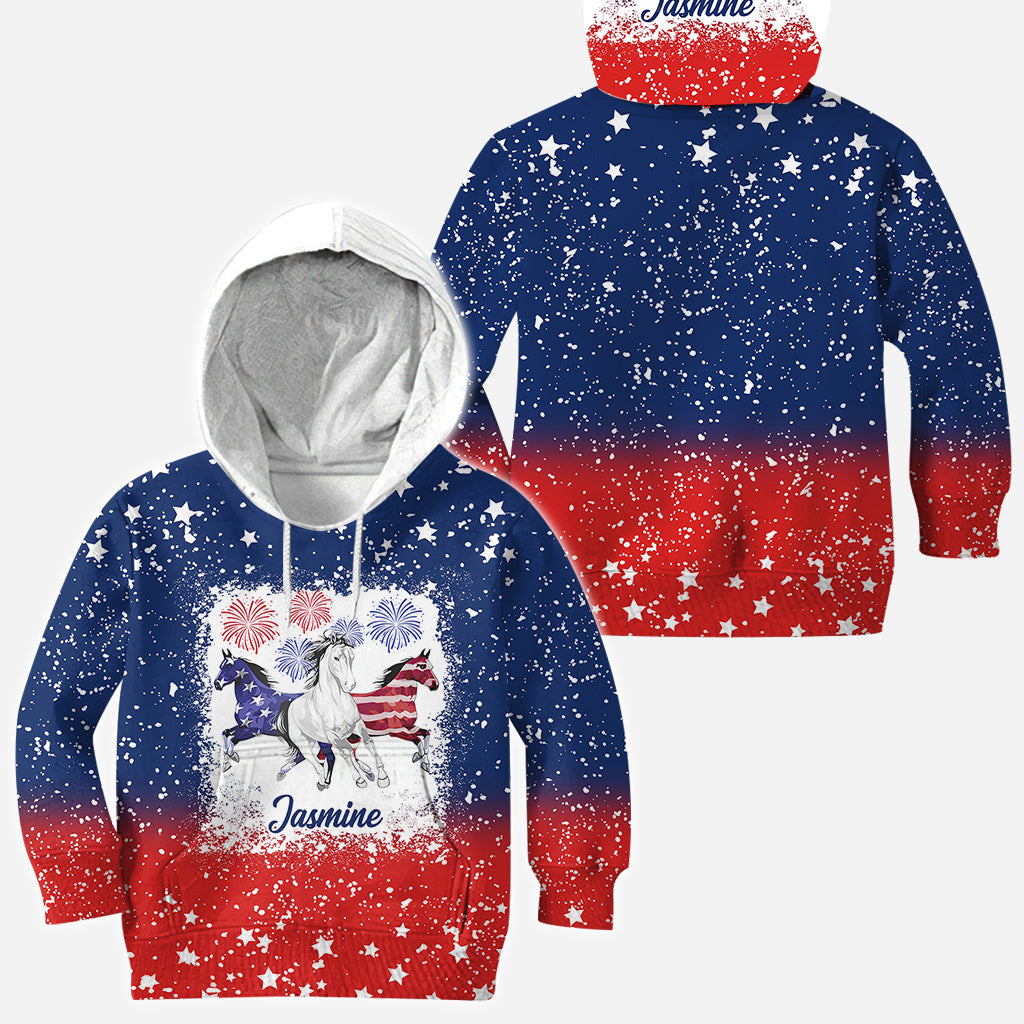 Horse Independence Day Pattern - Personalized Horse All Over Shirt