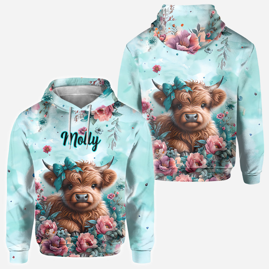 Cute Baby Cow - Personalized All Over Shirt