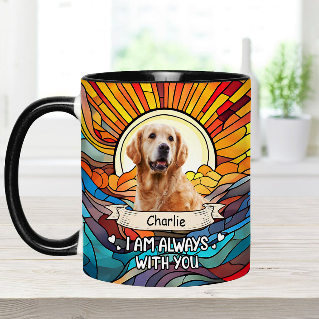 I'm Always With You Any Photo - Personalized Dog Accent Mug