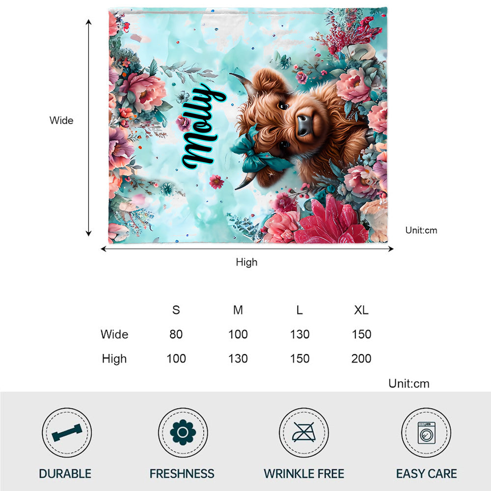 Mignon bébé vache - Couverture personnalisée