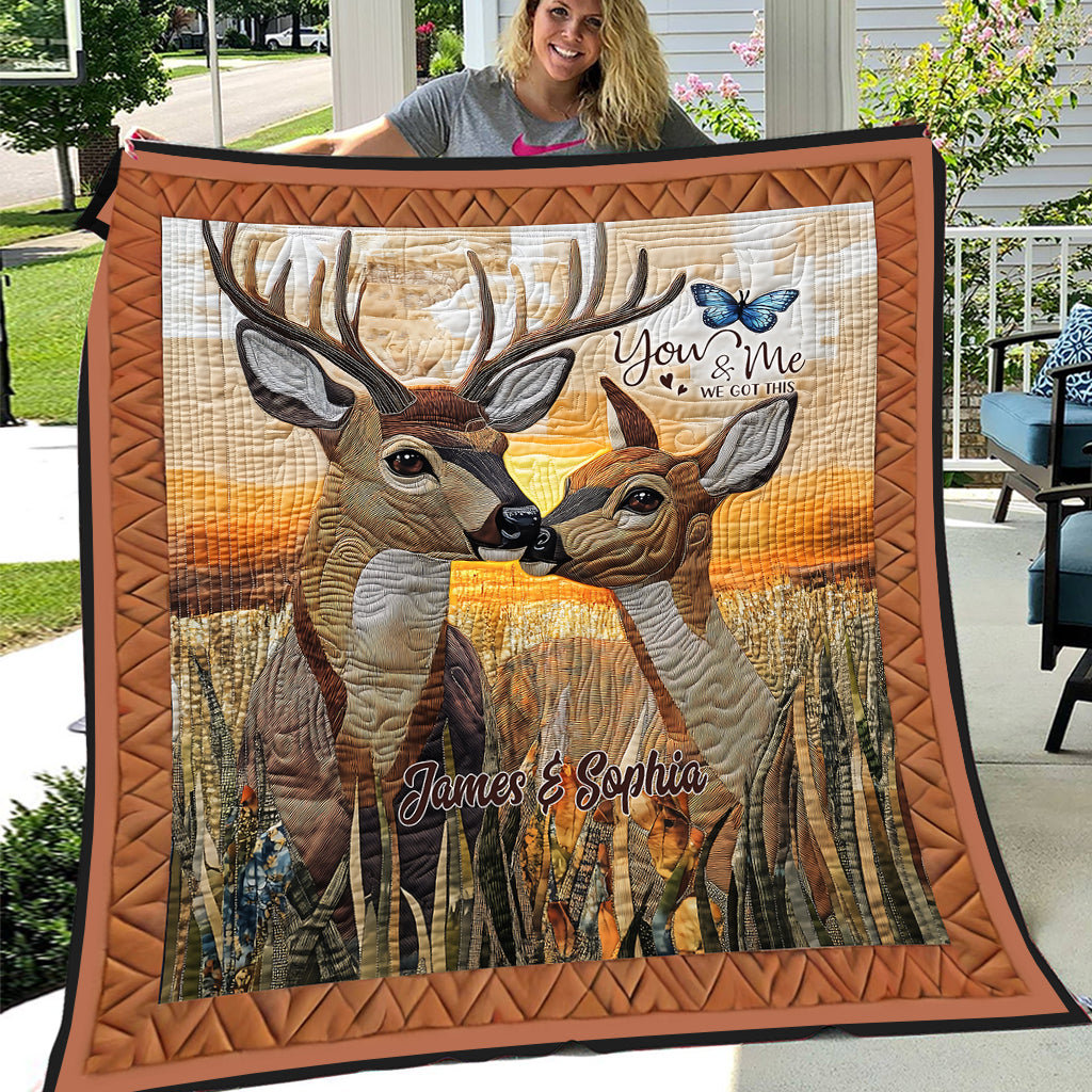 You & Me We Got This - Personalized Couple Quilt