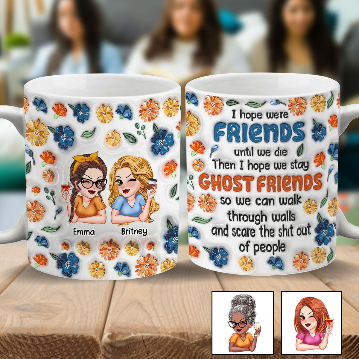 Ghost Friends - Personalized Bestie Mug