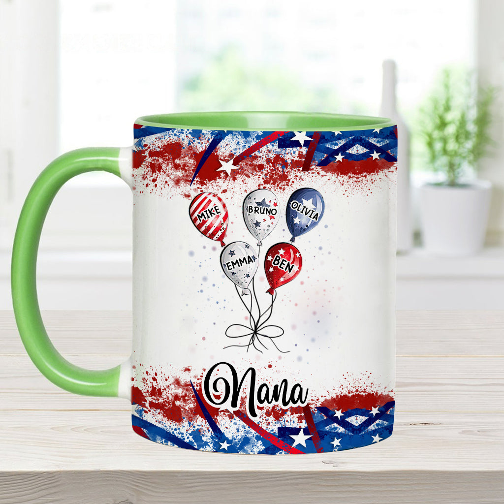 Grandma's Sweethearts - Personalized Grandma Accent Mug